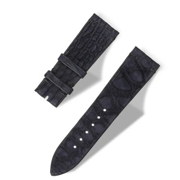 Alligator Leather Watch Strap – Luxury Statement - Dark Blue Color main image 4